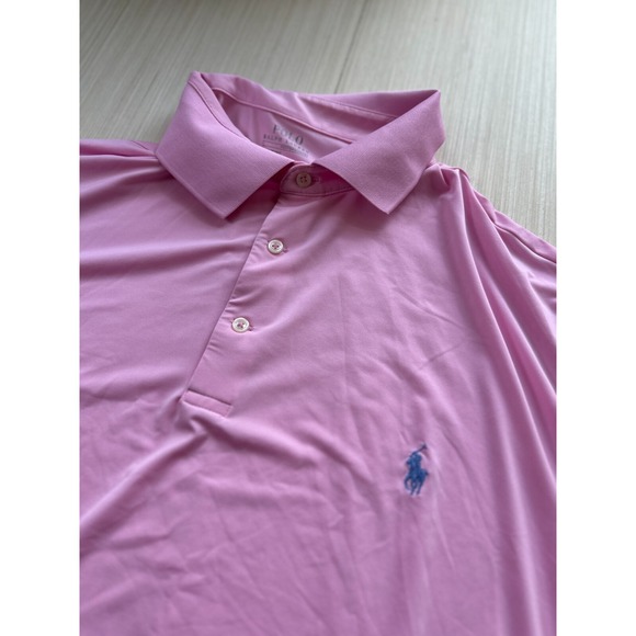 Polo Ralph Lauren Other - Polo Ralph Lauren Golf Shirt Mens XLT Pink Pony Logo Performance Short Sleeve